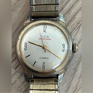Elgin Sportsman Men's Watch Vintage 17 Jewels Mechanical Gold-Tone Case Dial